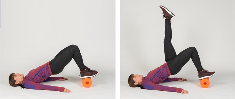 Shoulder bridge on a Foam Roller